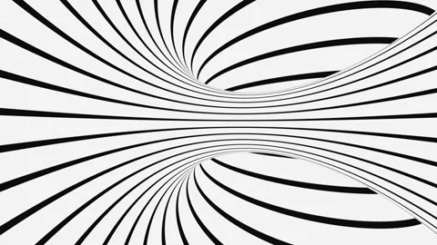 Black and white psychedelic optical illusion. Abstract hypnotic background. Stock Footage 127387661