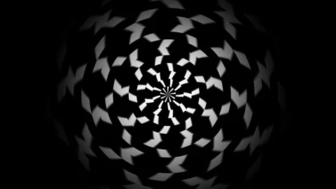 Black And White Psychedelic Pinwheel Background  A black Stock Footage 341738143