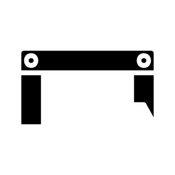 Black and white pull up bar icon. Concept of fitness, workout, and strength.. イラスト素材