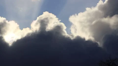 Black and white rain clouds  Stock Footage 241911868