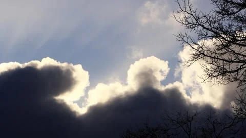 Black and white rain clouds  Stock Footage 244255173