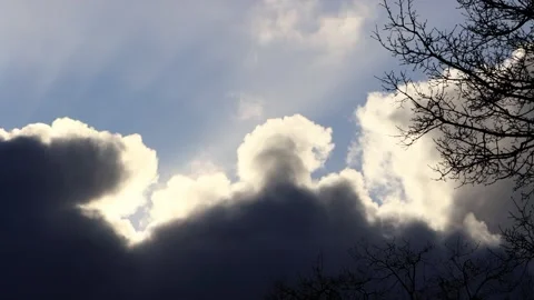 Black and white rain clouds  Stock Footage 244269054