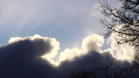 Black and white rain clouds  Video stock 244294309