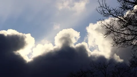 Black and white rain clouds  Stock Footage 246183577