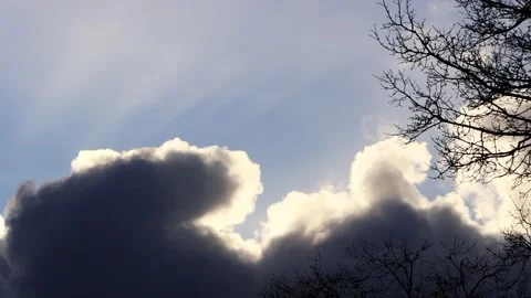 Black and white rain clouds  Stock Footage 246183752