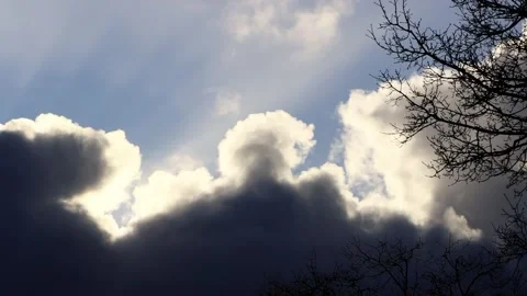 Black and white rain clouds  Stock Footage 246196293