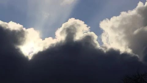 Black and white rain clouds  Stock Footage 247455060