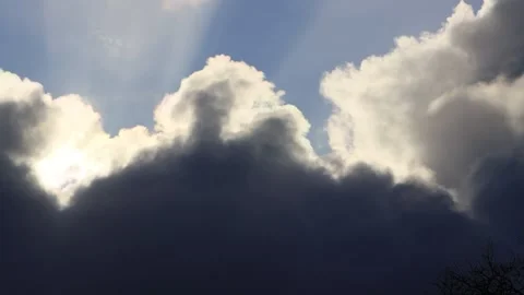 Black and white rain clouds  Stock Footage 247483262