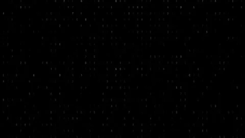 Black and White Random Number and Letter Pattern, Mysterious Digital Abstra.. Stock Footage 341374126