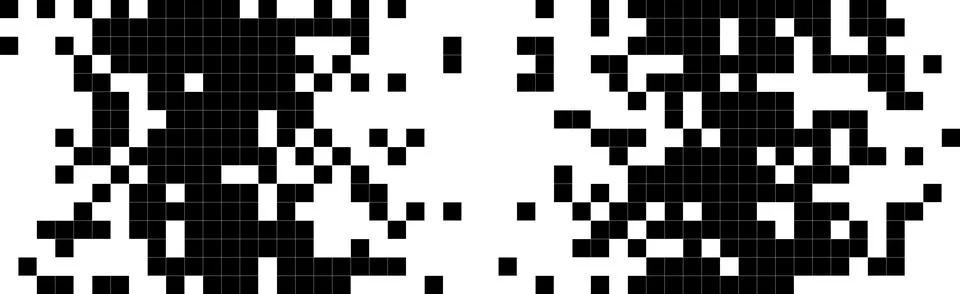 Black and white random pixel pattern, abstract digital noise background Illustrazione stock
