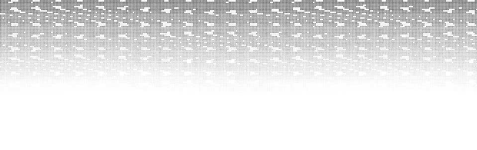 Black and White Random Pixels Pattern. Classic Pixel Art Dithering Fade Gradi Stock Illustration
