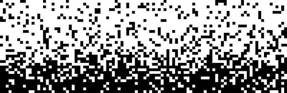 Black and White Random Pixels Pattern. Shuffled pixels texture background. .. Stock Illustration