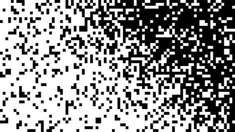 Black and White Random Pixels Pattern. Shuffled pixels texture background. .. Stock Illustration