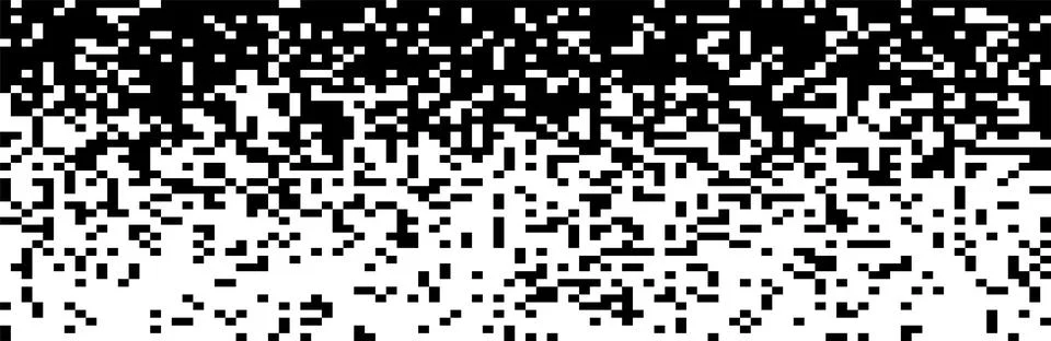Black and White Random Pixels Pattern. Shuffled pixels texture background. .. Stock Illustration