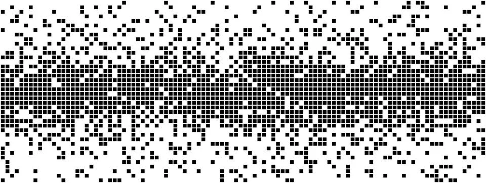 Black and White Random Pixels Pattern. Shuffled pixels texture background. .. Stock Illustration