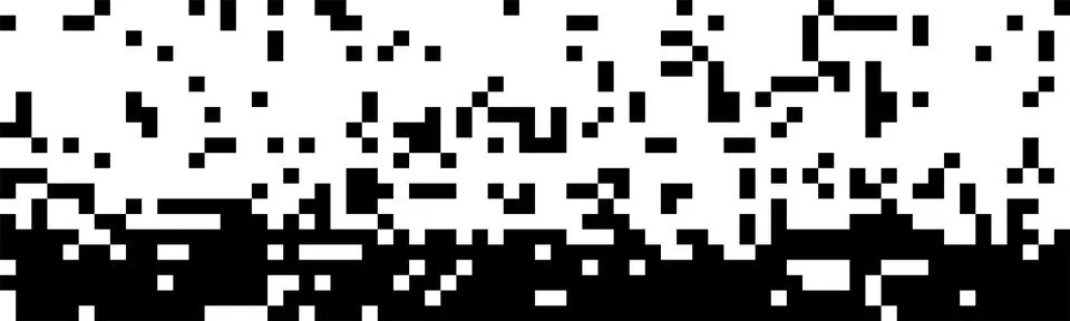 Black and White Random Pixels Pattern. Shuffled pixels texture background. Cl Stock Illustration