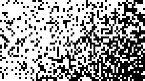 Black and White Random Pixels Pattern. Shuffled pixels texture background. .. Ilustração Stock