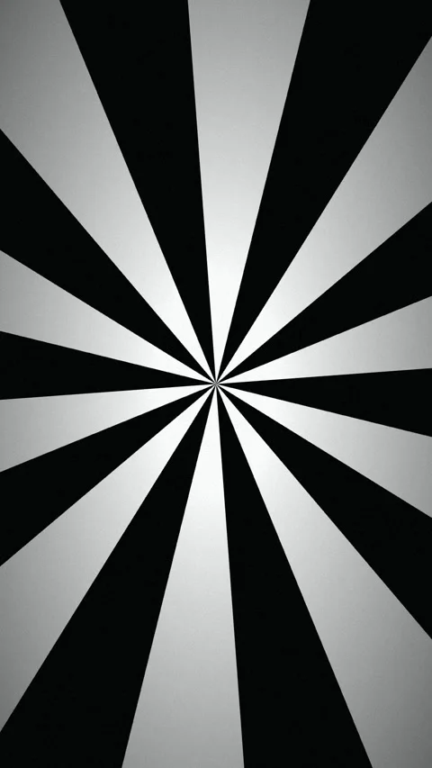 Black and white rays converging seamless loop motion background Stock Footage 346817542
