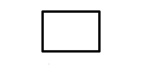 A black and white rectangle featuring three smaller squares arranged on its.. Stock Footage 334931126