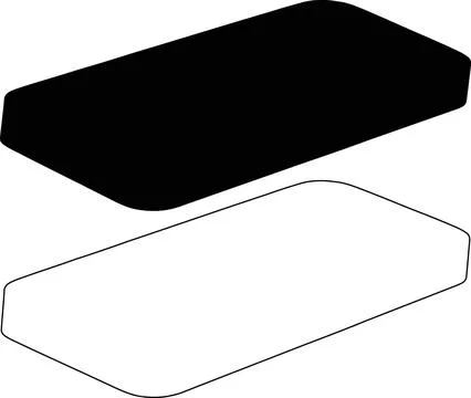 Black and white rectangular box vector Stock Illustration