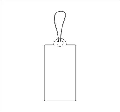 Black and white rectangular hanging label Stockfoto's