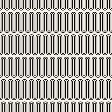 Black and white repeat design for decor Illustrazione stock