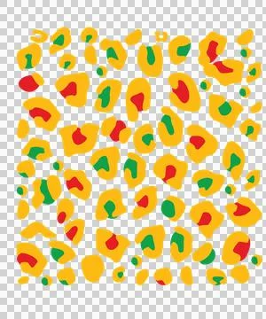 Black And White Repeating Leopard Pattern spotted shapes Stock Illustration
