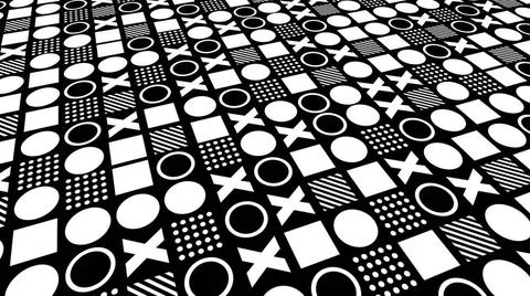 Black and white repeating pattern of geometric shapes abstract background... Stock Photos