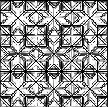 Black and white rhythmic seamless pattern ornament textile Stock Illustration