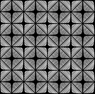 Black and white rhythmic seamless pattern ornament textile Stock Illustration