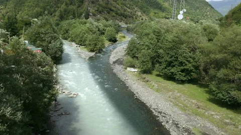 Black and white river in Georgia Stock Footage 237689688