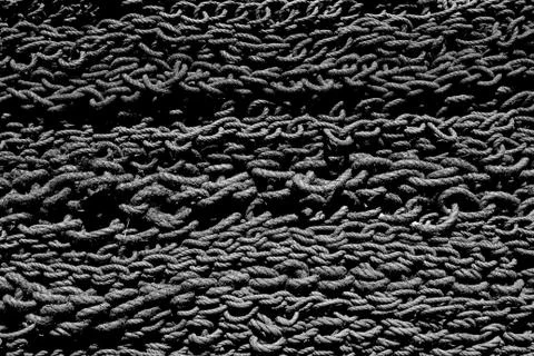 Black and White Rope Stack Foto stock