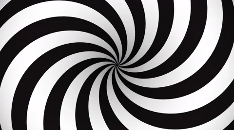 Black and white rotating hypnosis spiral Stock Footage 61187570