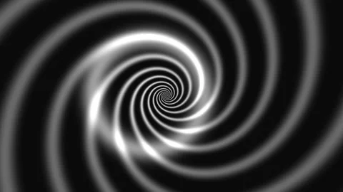 Black and White Rotating Spiral Background Seamless Loop Stock Footage 342384335