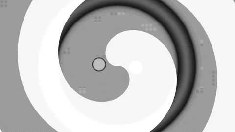 Black and White Rotating Spiral Background Seamless Loop Stock Footage 342427975