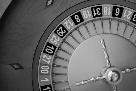 Black and white roulette Stock Photos