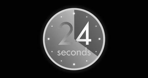 Black and White Round Timer Animation. Stock Footage 220438187