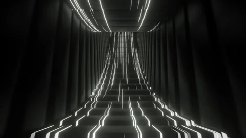 Black and White Roundabout Circulation Background VJ Loop in 4K Stock Footage 249324722