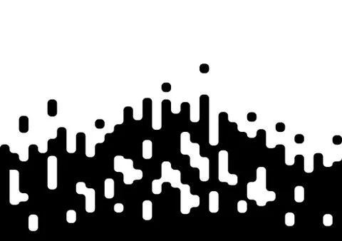 Black And White Rounded Lines Halftone Pattern Stock Illustration
