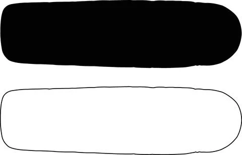 Black and white rounded rectangular shape vector イラスト素材