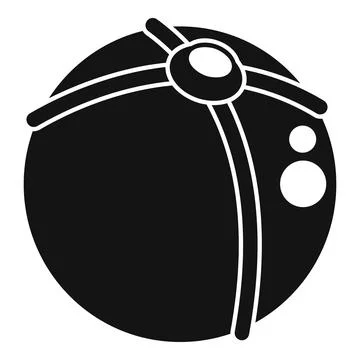 Black and white rubber ball for bouncing and playing Stock Illustration