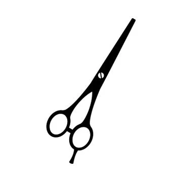 Black and white scissors Illustrazione stock