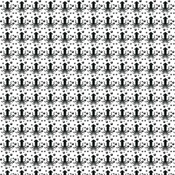 Black and White Scorpion Pattern Design Stock Illustration