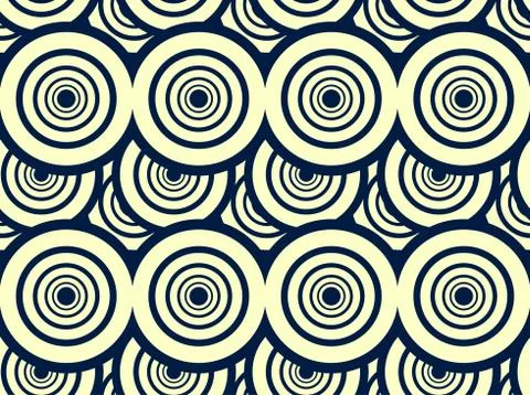 Black and white seamless background with circles Stock-Illustration