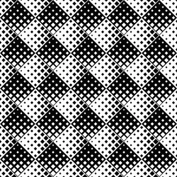 Black and white seamless diagonal square pattern background Stock Illustration