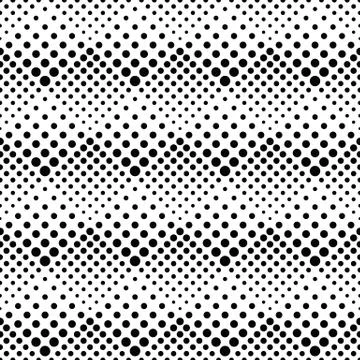Black and white seamless dot pattern background design Illustrazione stock