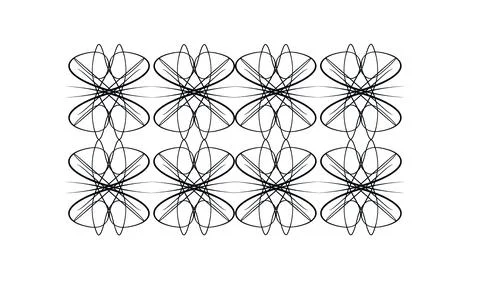 Black and White Seamless Line Art Butterfly Pattern Stock Illustration
