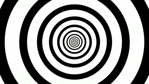 Black and white seamless looping tunnel animation background Stockbeeldmateriaal 296684272