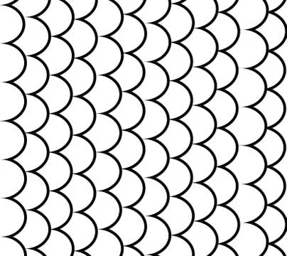 Black and white seamless pattern of small colorful goldfish or koi fish  grap Stock Illustration