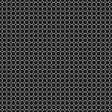 Black and white seamless pattern of circles Stock Illustration